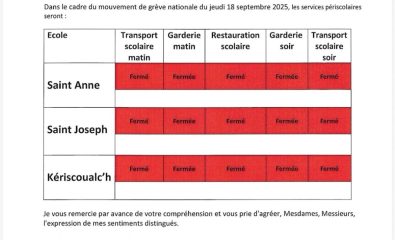 Grève du jeudi 18 septembre - ensemble des services periscolaires ferm